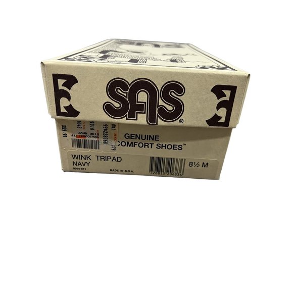 Vintage 1992 SAS Wink Tripad Navy Leather Loafers Size 8 1/2M - Picture 10 of 11